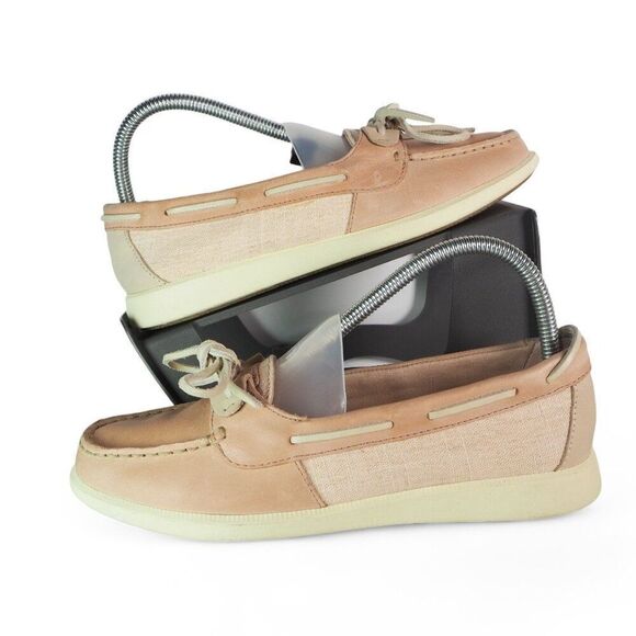 Sperry Top-Sider Oasis Leather / Canvas Boat Shoes "Blush Pink" STS82912 Women's - Picture 1 of 11